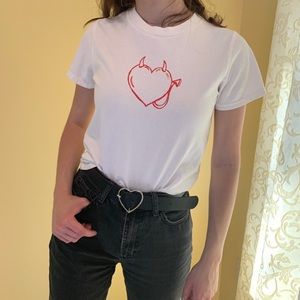 unused white brandy melville top